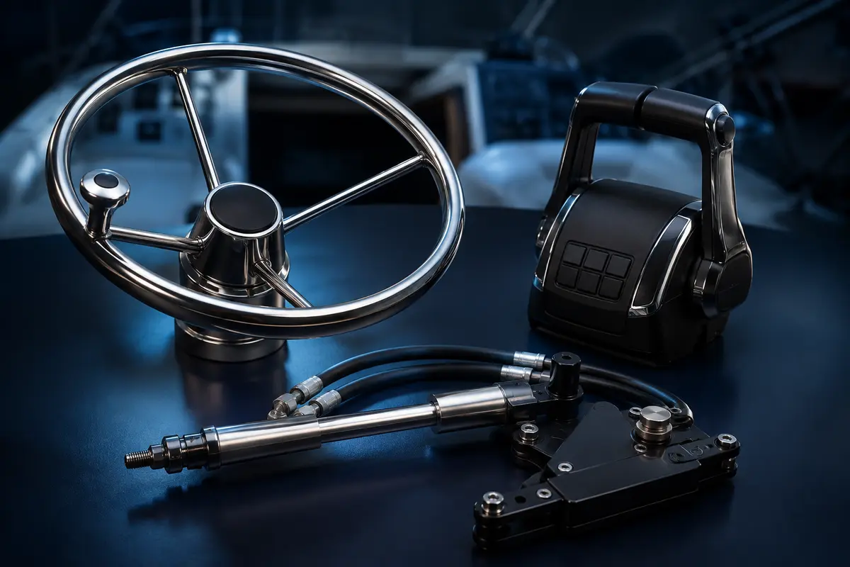 Sistem kemudi dan throttle control kapal